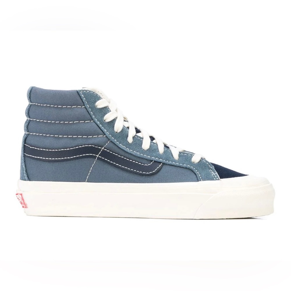 Vans OG  Style 138 LX Blue Sued Fabric Leather Sneakers Women US 10 Men US 8.5